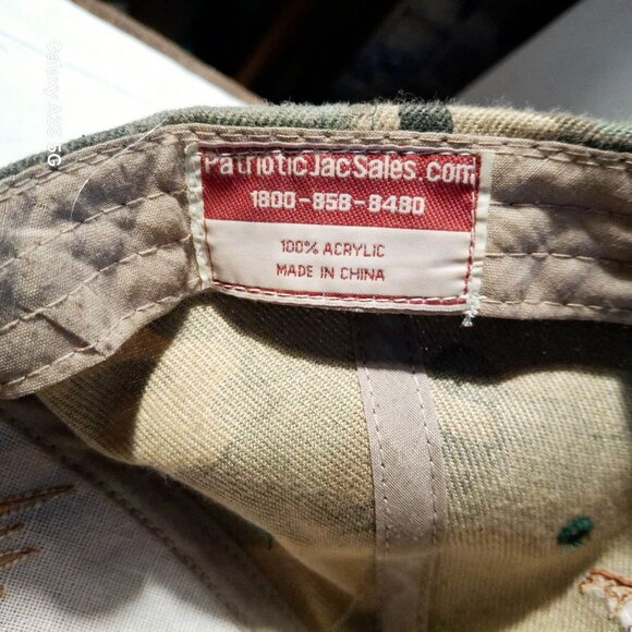 Moose Embroidered Camo Baseball Cap Adjustable PatrioticJacSales 100% Acrylic - Picture 6 of 6